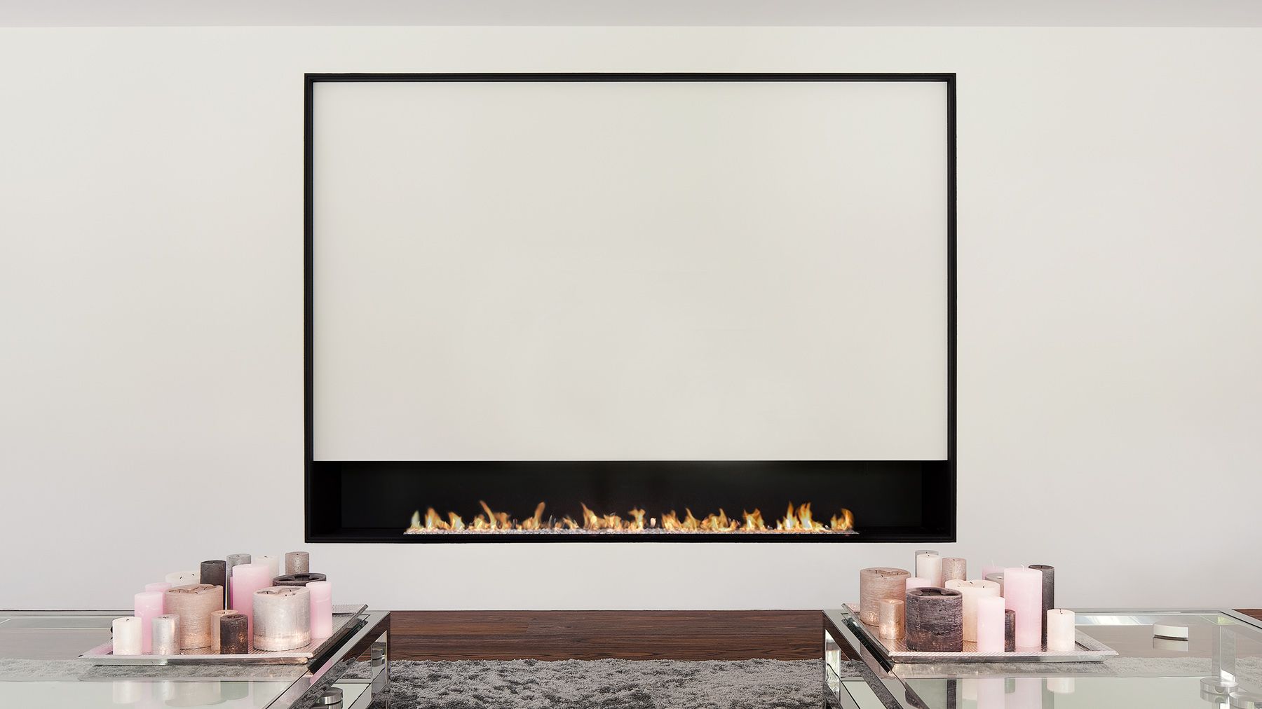 Horizontal Gas Fireplace New 2600 White Hole In the Wall Fire Section