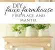 How to Build A Fireplace Awesome Diy Faux Farmhouse Style Fireplace and Mantel