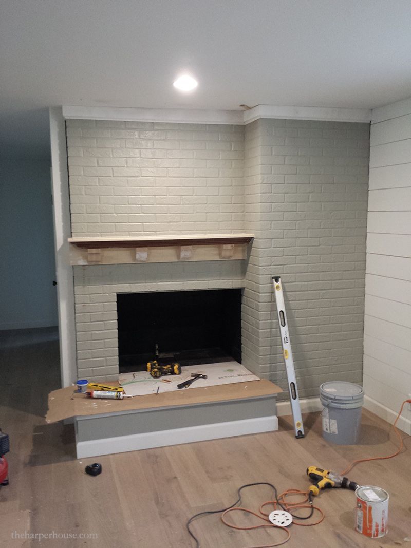 How to Build A Fireplace Mantel Shelf with Crown Molding Awesome Brick Fireplace Makeover You Won T Believe the after