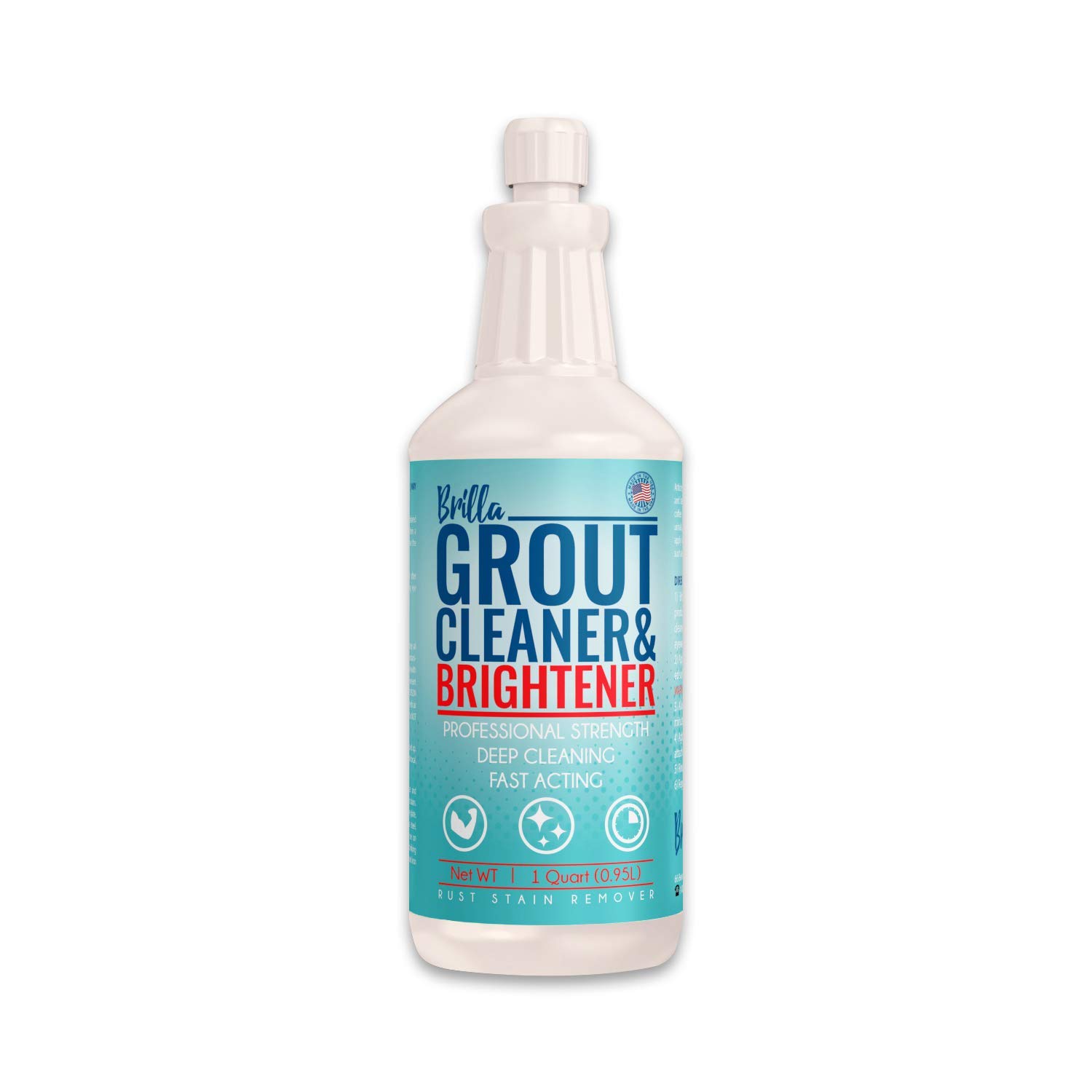 Grout Cleaner and Brightener Deep Cleans Bathroom and Kitchen Tile Grout on Walls and Floor 1 Quart Bottle 61oD w 6neL SL1500