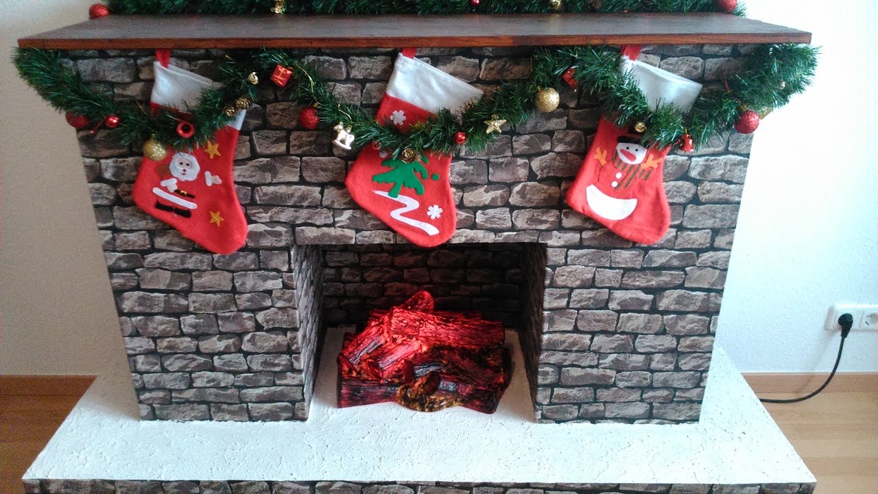 How to Decorate A Fireplace for Christmas Lovely Diy Fake Kamin Fake Fireplace for Christmas