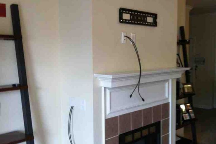 How to Hide Tv Wires Over Fireplace Elegant Concealing Wires In the Wall Over the Fireplace before the