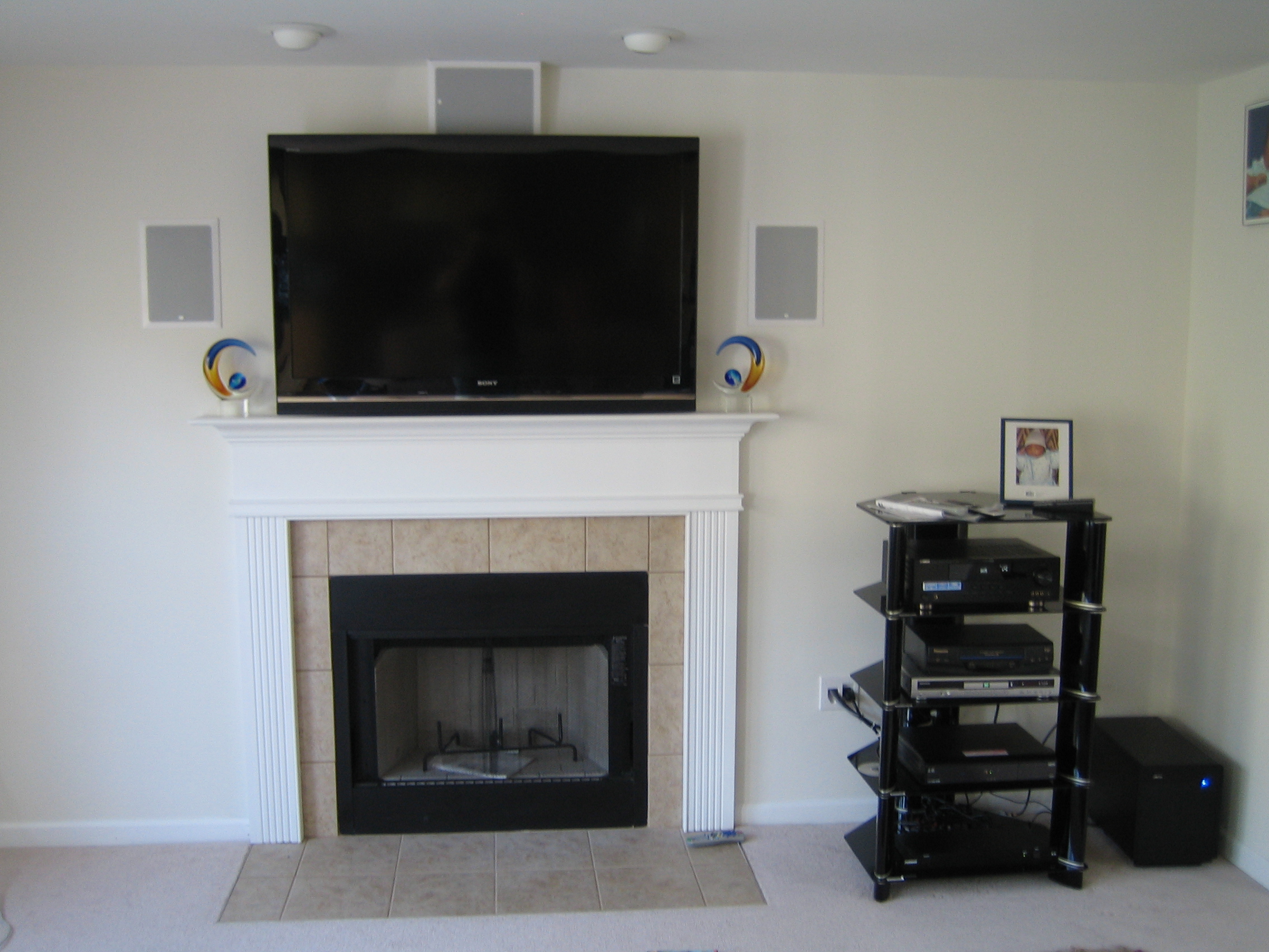 Hiding Wires For Wall Mounted Tv Over Fireplace &XS85 IMG 3706