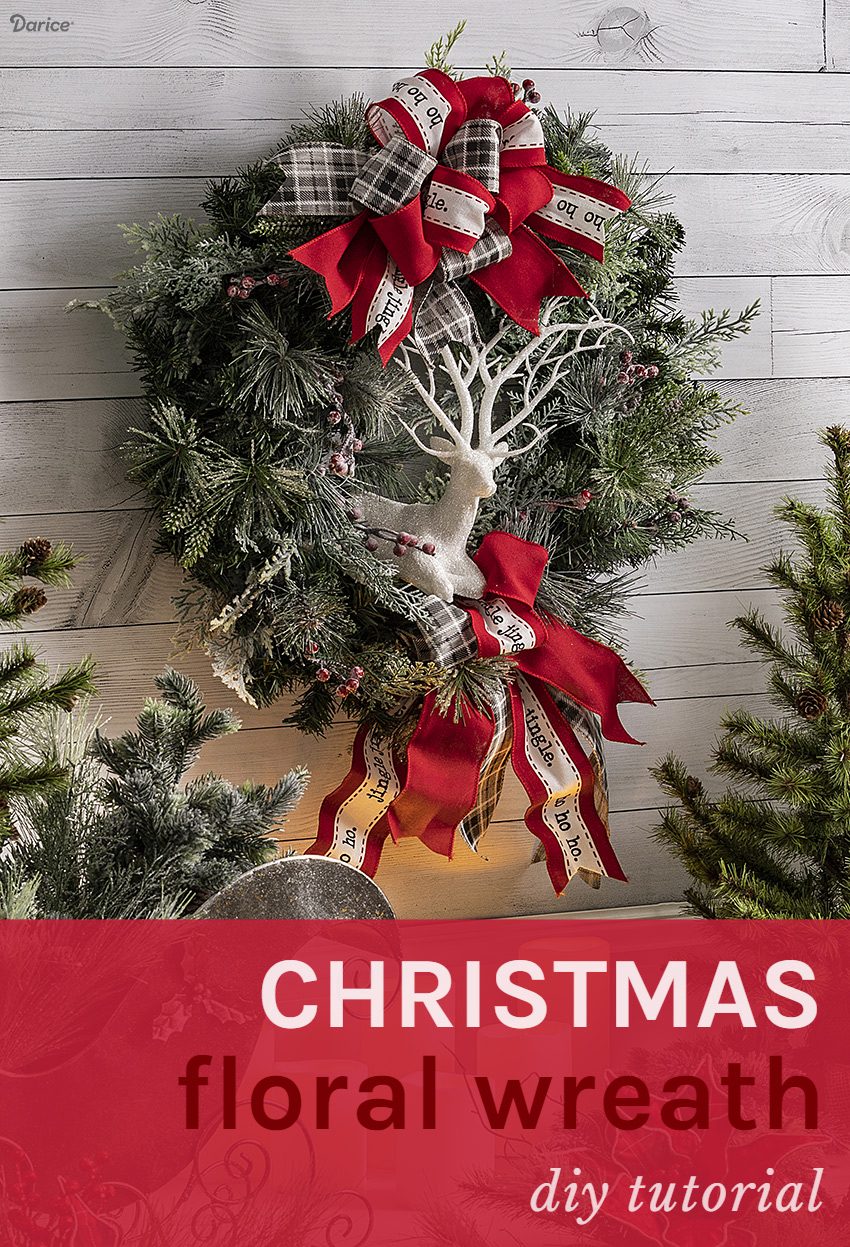 Christmas Wreath Idea DIY Holiday Pine Glam Darice christmas wreath idea tutorial Darice 15