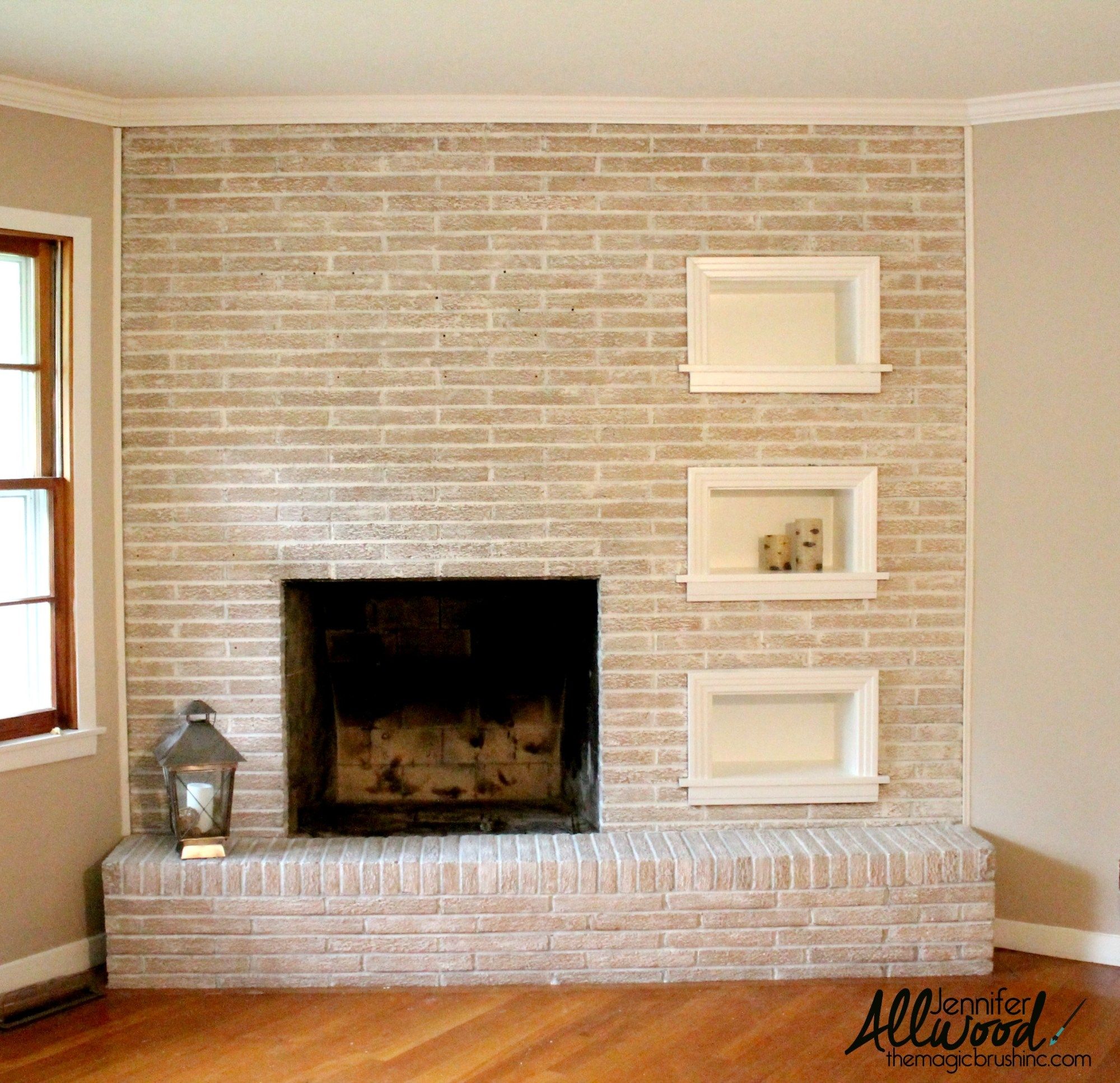 How to Paint A Brick Fireplace to Look Like Stone Beautiful Paint Fireplace Brick Painting Projects