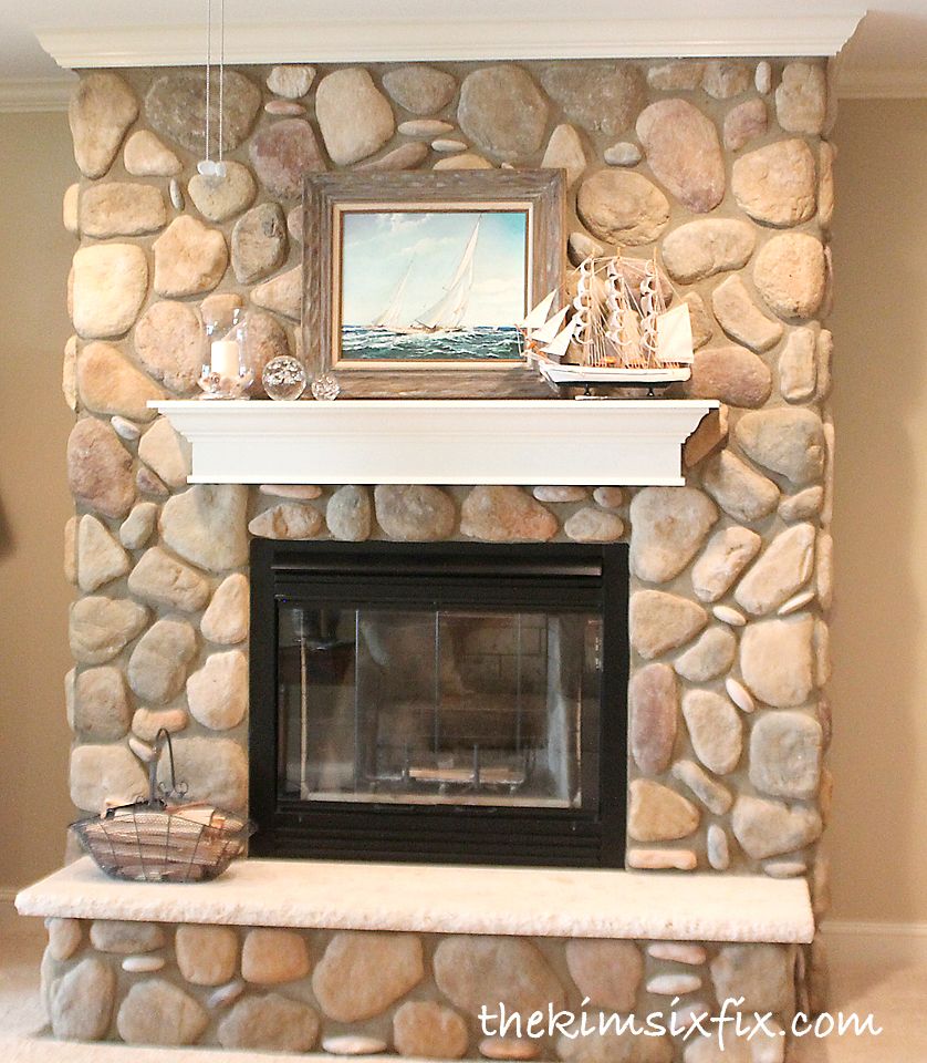 How to Paint A Rock Fireplace Awesome Exciting River Rock Fireplace Inspiration