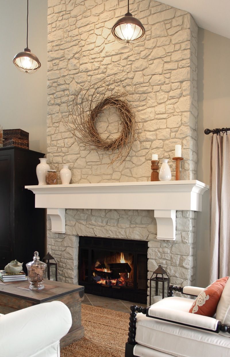 How to Paint A Rock Fireplace Elegant Paint Fireplace Rock Out White Add Reclaimed Wood Mantle or