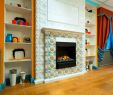 How to Tile Around Fireplace Awesome Tiled Fireplace