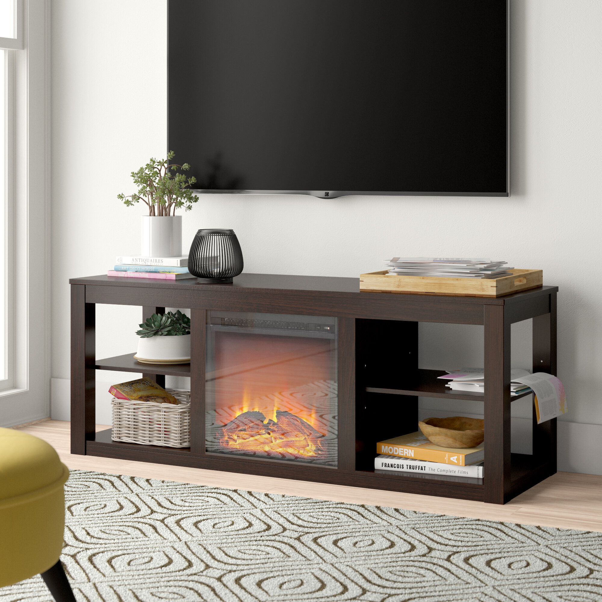 Ilyse Tv Stand for Tvs Up to 70 with Fireplace Fresh Media Fireplace with Remote