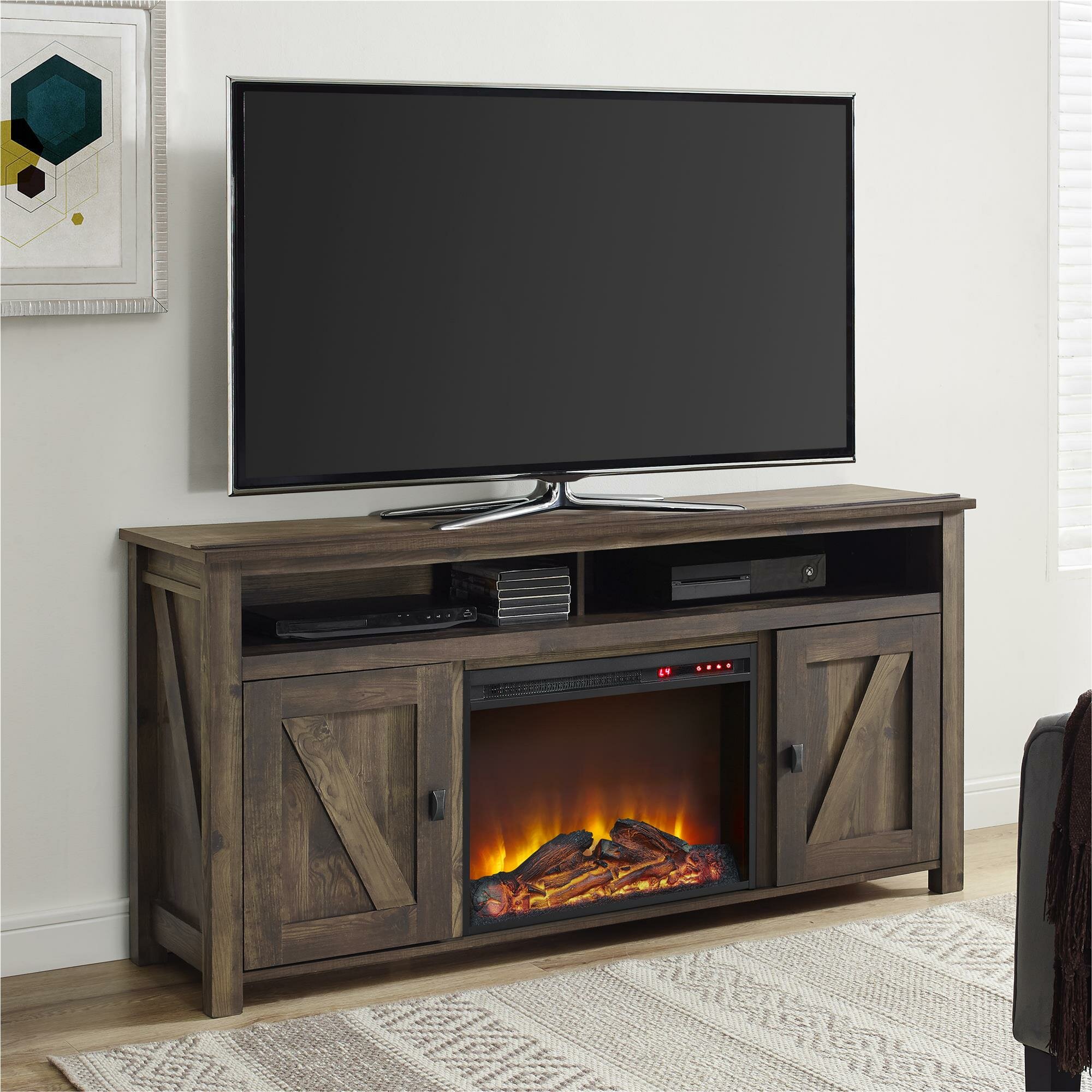 whittier tv stand for tvs up to 60 with fireplace