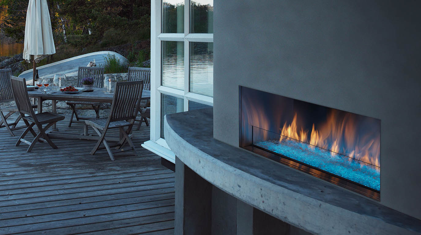 palazzo outdoor gas fireplace