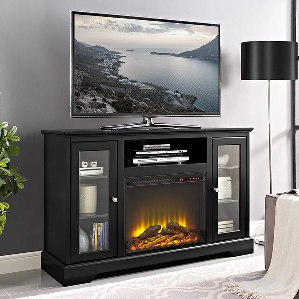 Infrared Electric Fireplace Tv Stand Unique Walker Edison Furniture Pany 52 In Highboy Fireplace