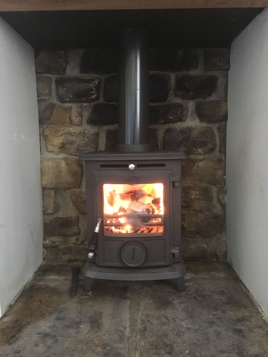 Install Wood Stove In Fireplace Inspirational Stovesareus On Twitter "a Recent Installation Of A Aga