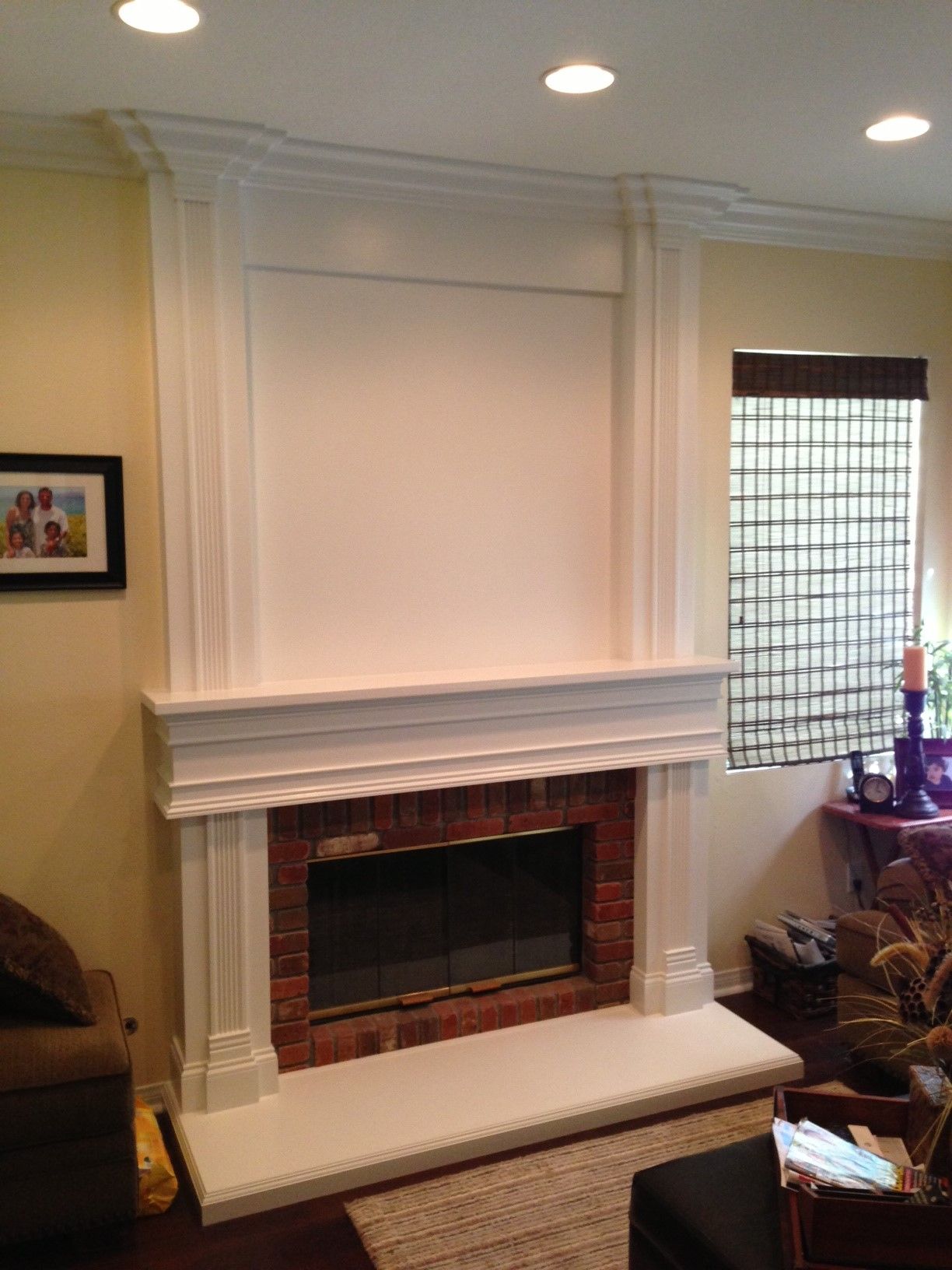Installing A Mantel On A Brick Fireplace Awesome Custom Mantel Living Room