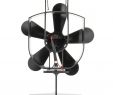 Iron Fireplace tools Awesome 5 Blade Heat Powered Wood Stove Fan 1100rpm Ultra Quiet Fireplace Wood Burning Eco Fan