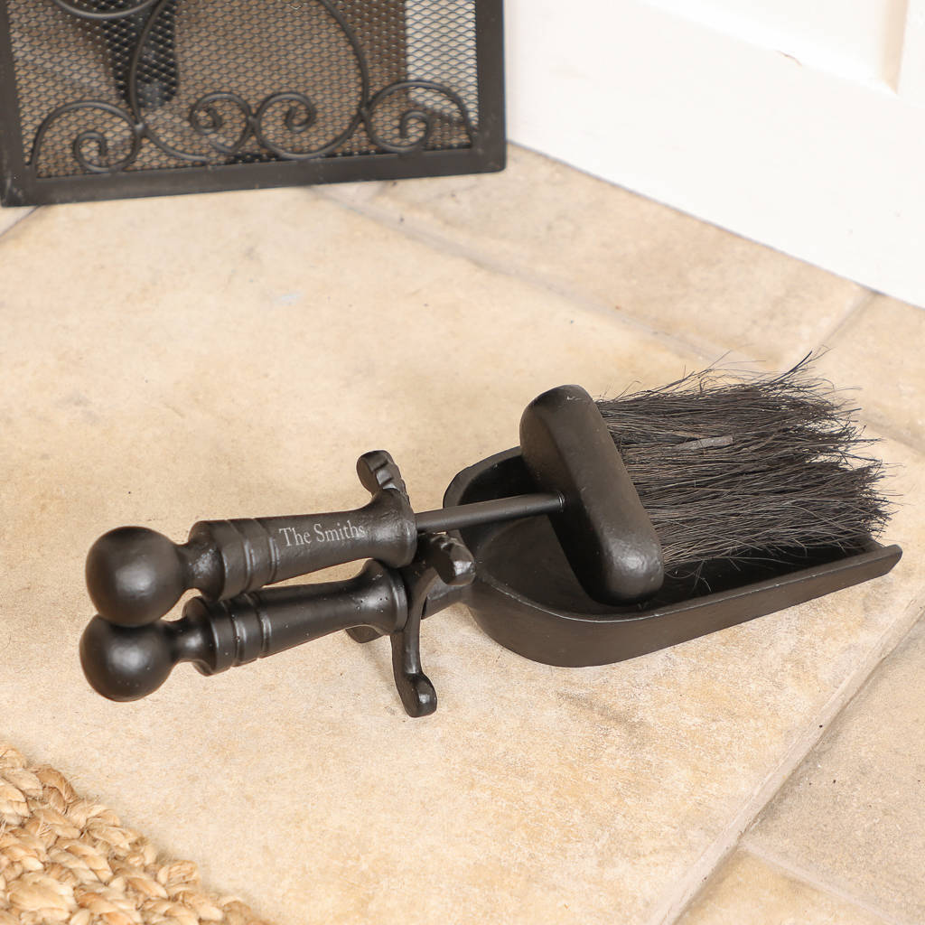 Iron Fireplace tools Elegant Personalised Black Fireside Hearth Set