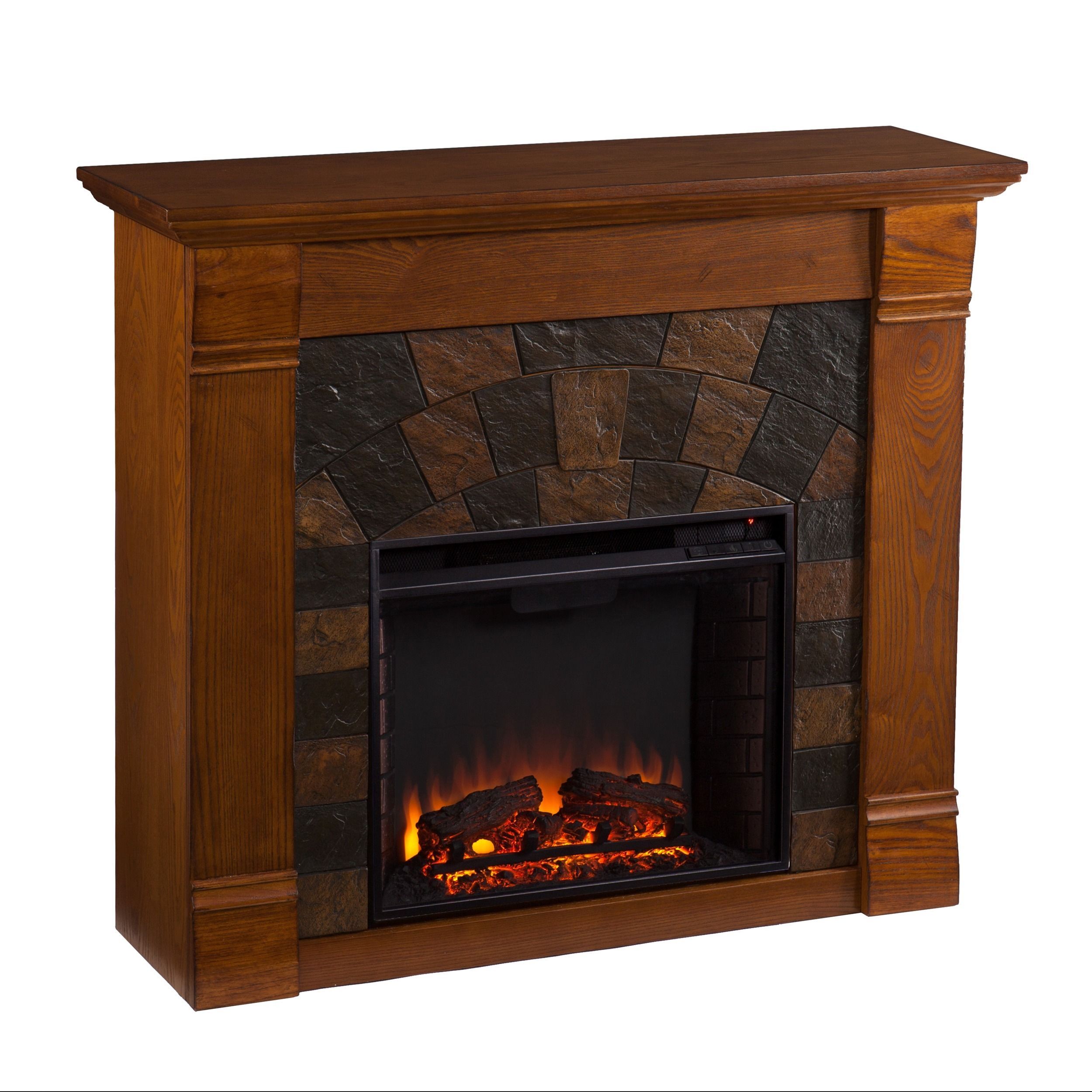 Ivory Electric Fireplace Awesome Pine Canopy Harper Blvd Stonegate Antique Oak Brown