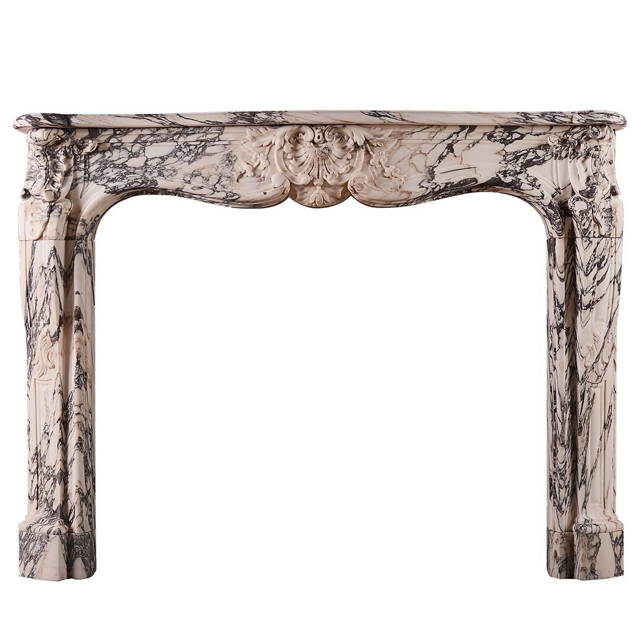 Kerns Fireplace Beautiful Louis Xv Breche Violette Antique Marble Fireplace Mantel 1