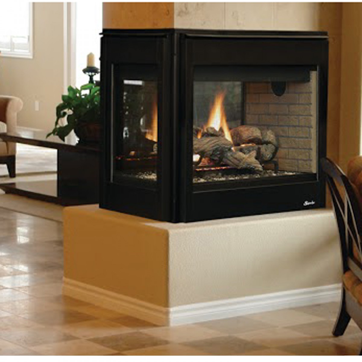 Kingsman Fireplaces Elegant Superior Drt35st Direct Vent See Through Gas Fireplace