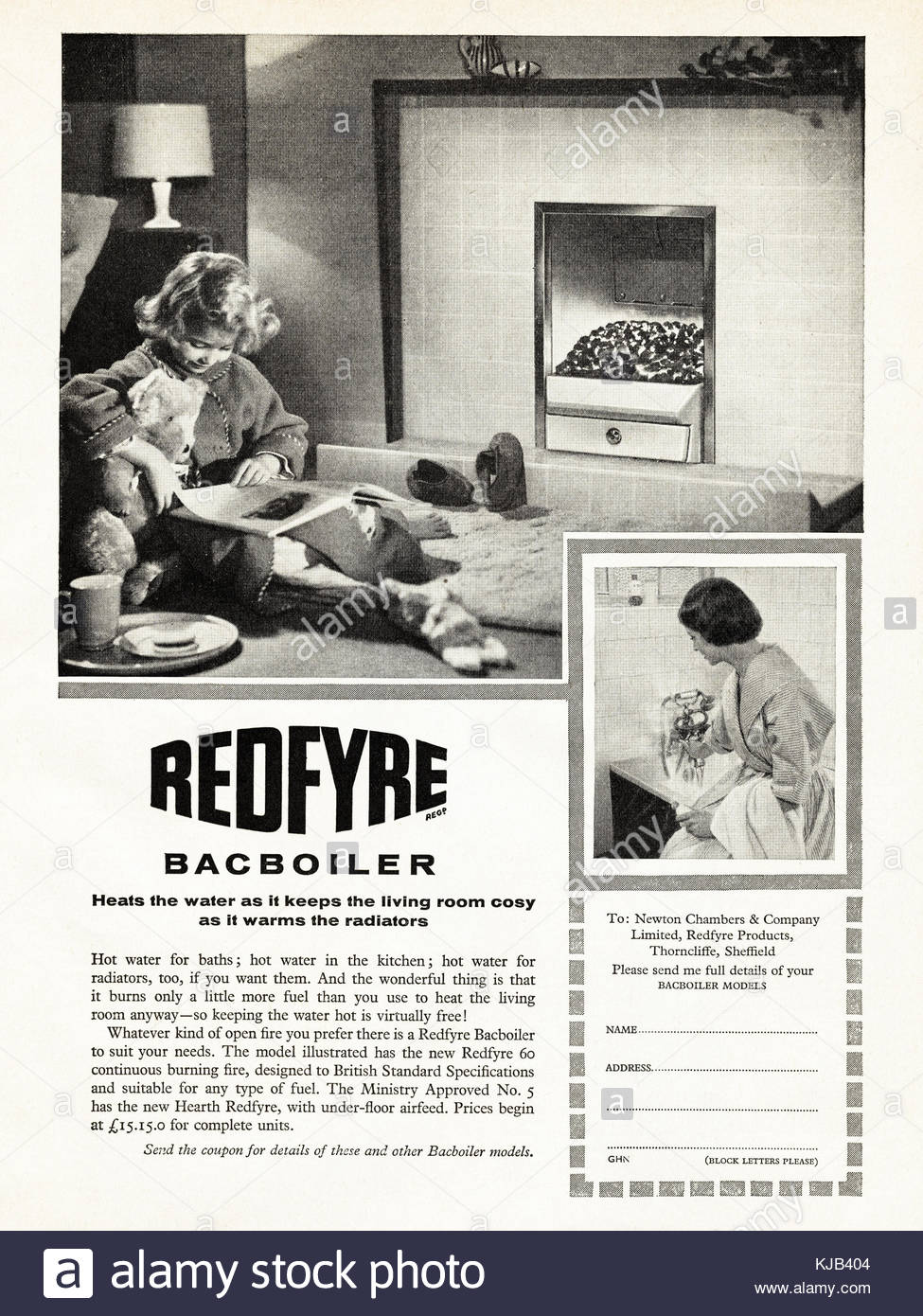 1950s Ads Home Stock s & 1950s Ads Home Stock 1950s old vintage original advert british magazine print advertisement KJB404