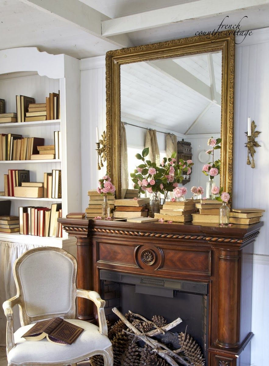 FRENCH COUNTRY COTTAGE Spring Mantel & Party b10d dd61d2a9f dec5