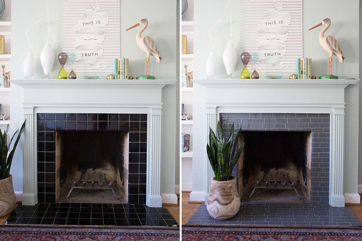 L Shaped Fireplace Screen Beautiful 25 Beautifully Tiled Fireplaces