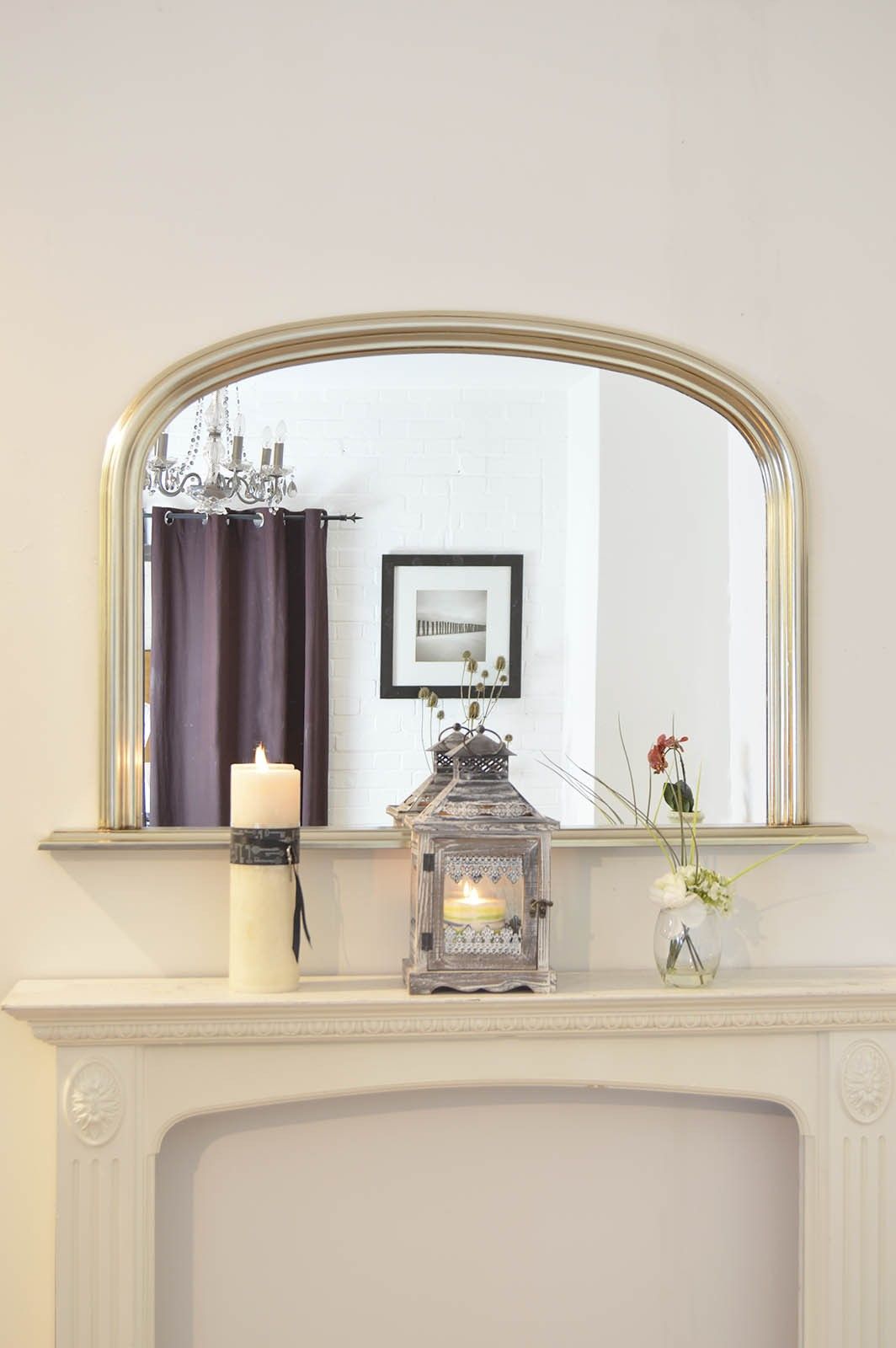 Large Mirror Over Fireplace Beautiful Silver Over Mantle Big Overmantle Big Wall Mirror 4ft