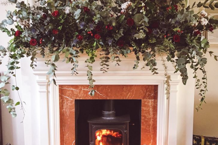 Large Wreaths for Above Fireplace Best Of My Home at Christmas How to Make This Fireplace Garland