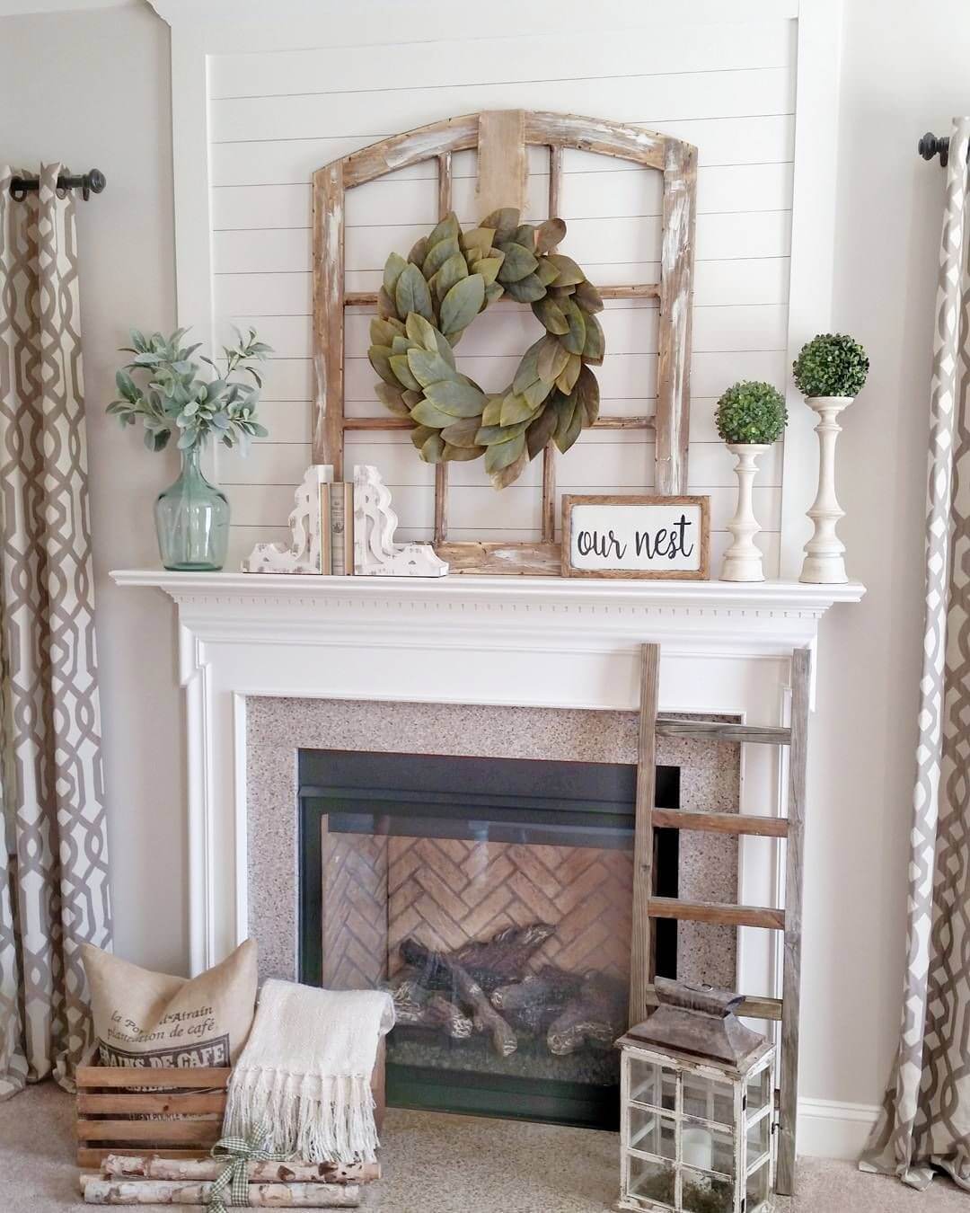 Large Wreaths for Above Fireplace Lovely 33 Best Rustic Living Room Wall Decor Ideas and Designs for 2019