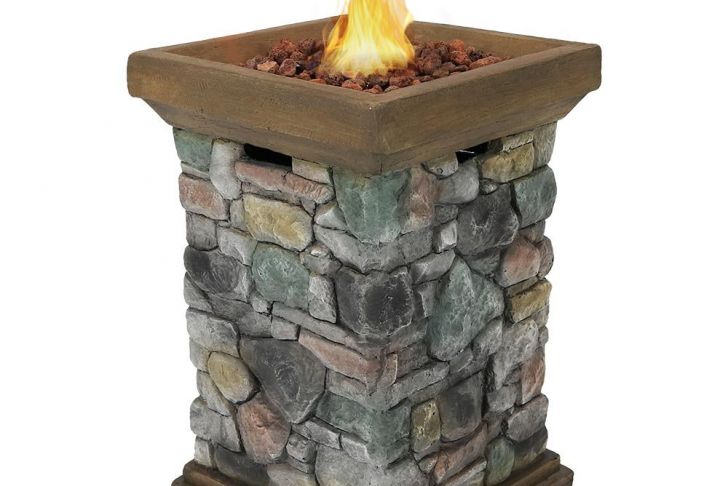 Lava Rocks for Gas Fireplace Best Of Sunnydaze Propane Fire Pit Column Outdoor Gas Firepit for Outside Patio &amp; Deck with Cast Rock Design Lava Rocks Waterproof Cover and Steel