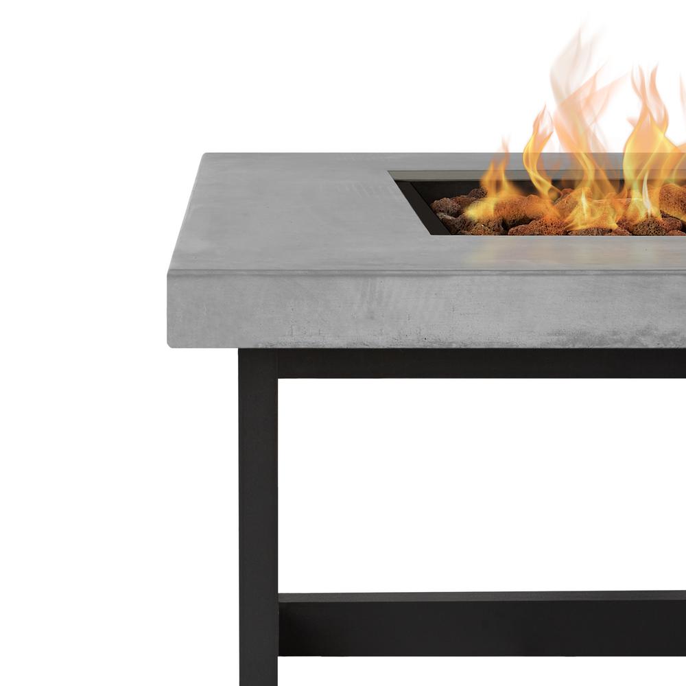Real Flame Brenner 16 in Fiber Concrete Propane Fire Table in Cement real flame outdoor fireplaces c820lp cmt 40 1000