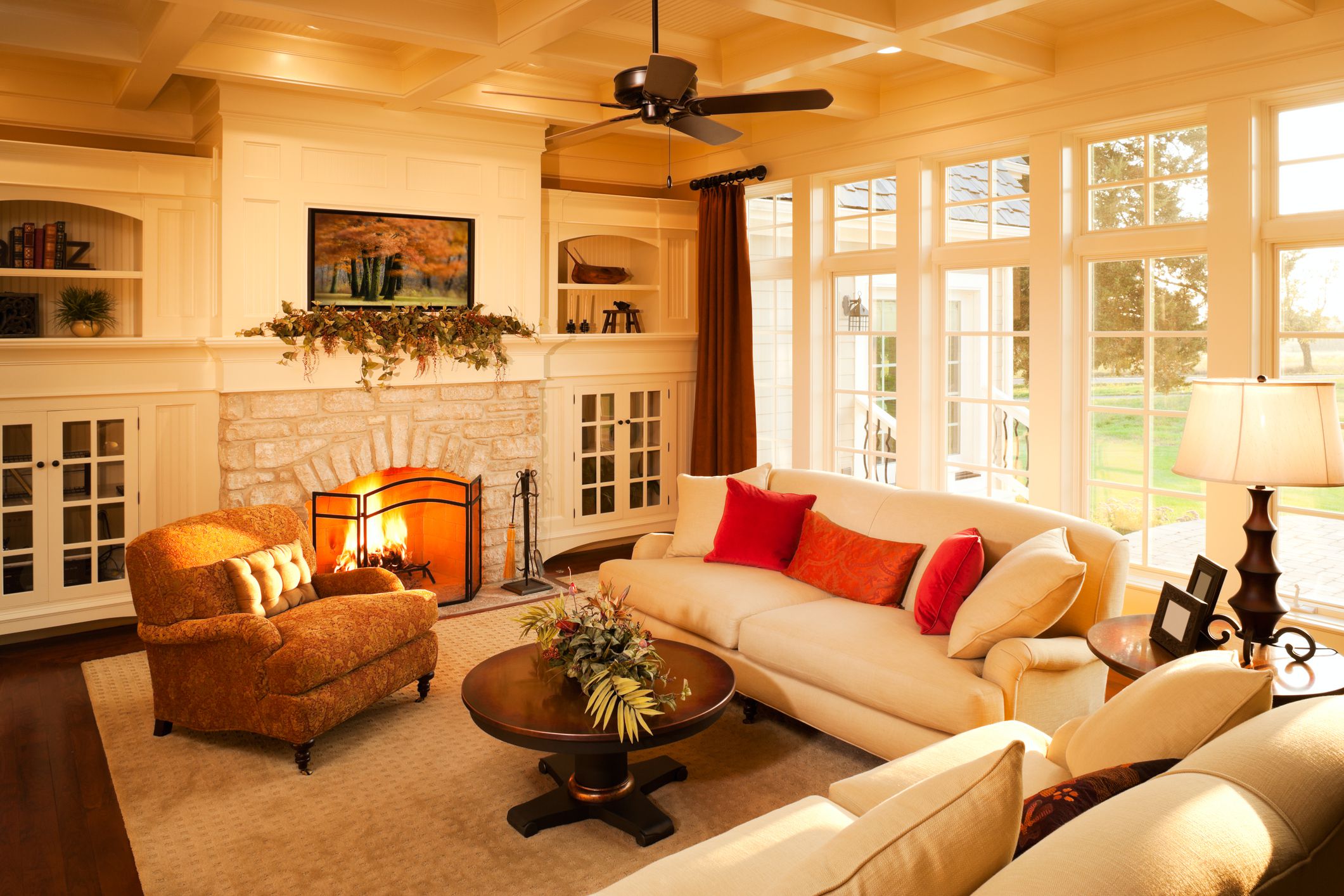 Sofa Placement Tips for Ideal Function and Balance Classic living room with fireplace 582e650d3df78c6f6a861d30