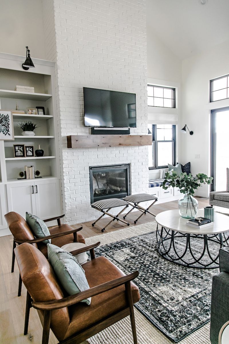 Living Room Layout with Fireplace and Tv On Different Walls Fresh 12 Gorgeous Brown Leather Chairs for the Home