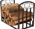 Log Holder for Inside Fireplace Luxury Sunnydaze 2 Foot Firewood Log Rack Indoor or Outdoor Wood Storage Decorative Design Bronze