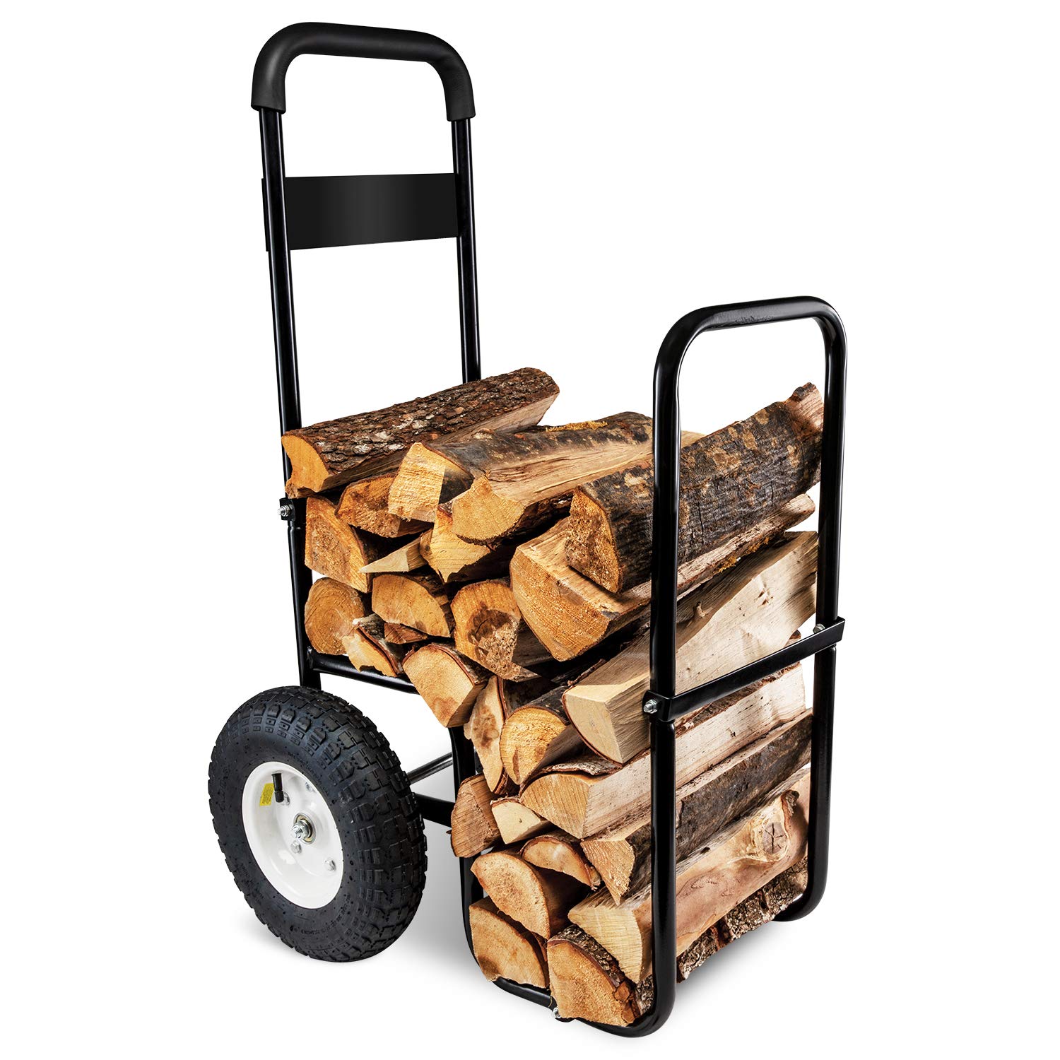 Log Holder for Inside Fireplace Unique Firewood Log Hauler Log Carrier Log Cart Carrier Wood Rack Storage Mover for Outdoor and Indoor with Included Cover