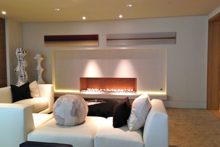Long Fireplace Beautiful 8 Ft Long Linear Open Living Room Fireplace