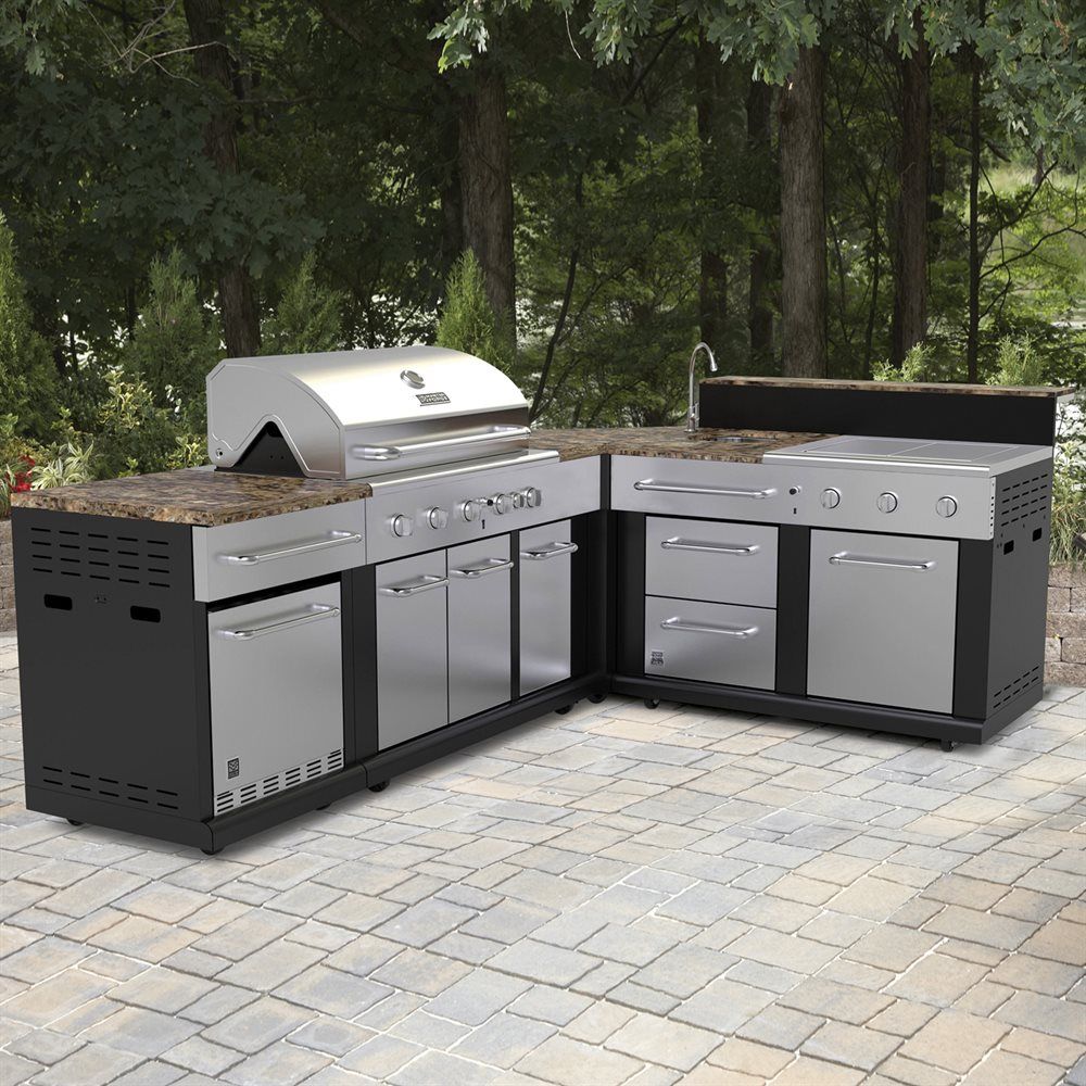 Lowes White Fireplace Best Of Shop Master forge Corner Modular Outdoor Kitchen Set at