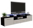 Lumina Fireplace Tv Stand Elegant Meble Furniture & Rugs Tv Stand Vegas Matte Body High Gloss Doors Modern Tv Stand Black White