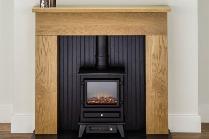 Magic Flame Electric Fireplace Luxury Oak Fireplace Black Electric Stove Fire Oak Surround Suite