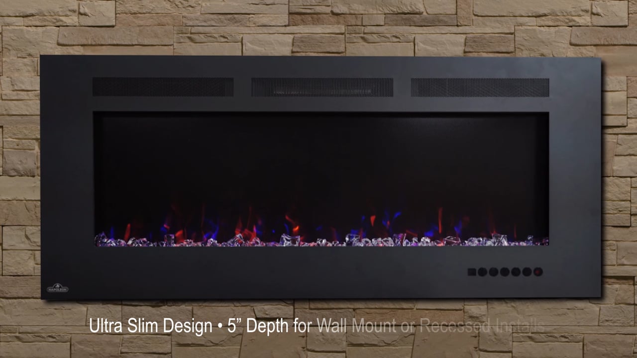 Magikflame Electric Fireplace Luxury Napoleon Allure Phantom Linear Wall Mount Electric Fireplaces