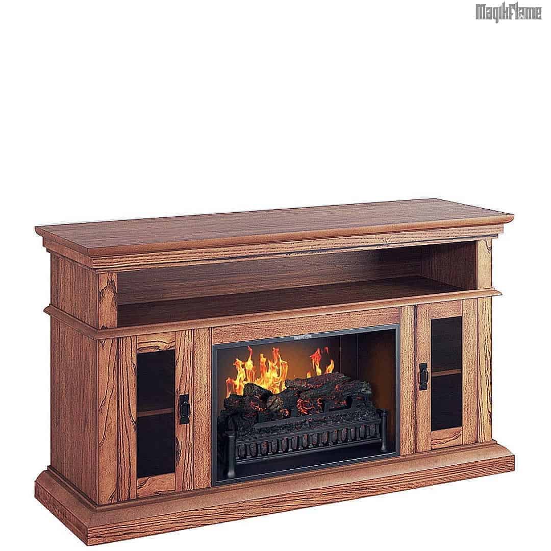 Magikflame Electric Fireplace New Oak 26mm2209 O107