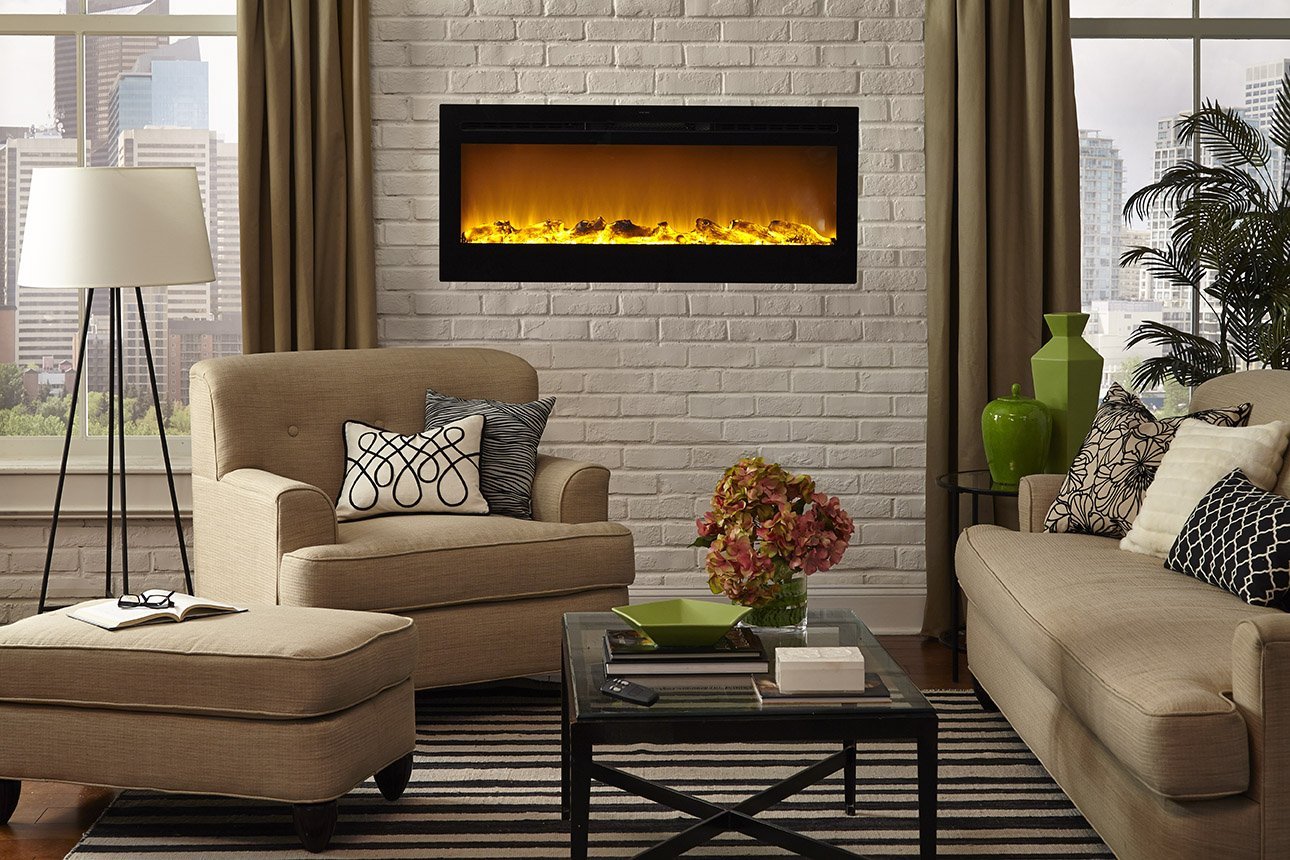 Touchstone Sideline In Wall Recessed Electric Fireplace