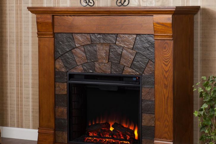 Mahogany Electric Fireplace Awesome Sei Jamestown 45 5 In W Electric Fireplace In Salem Antique