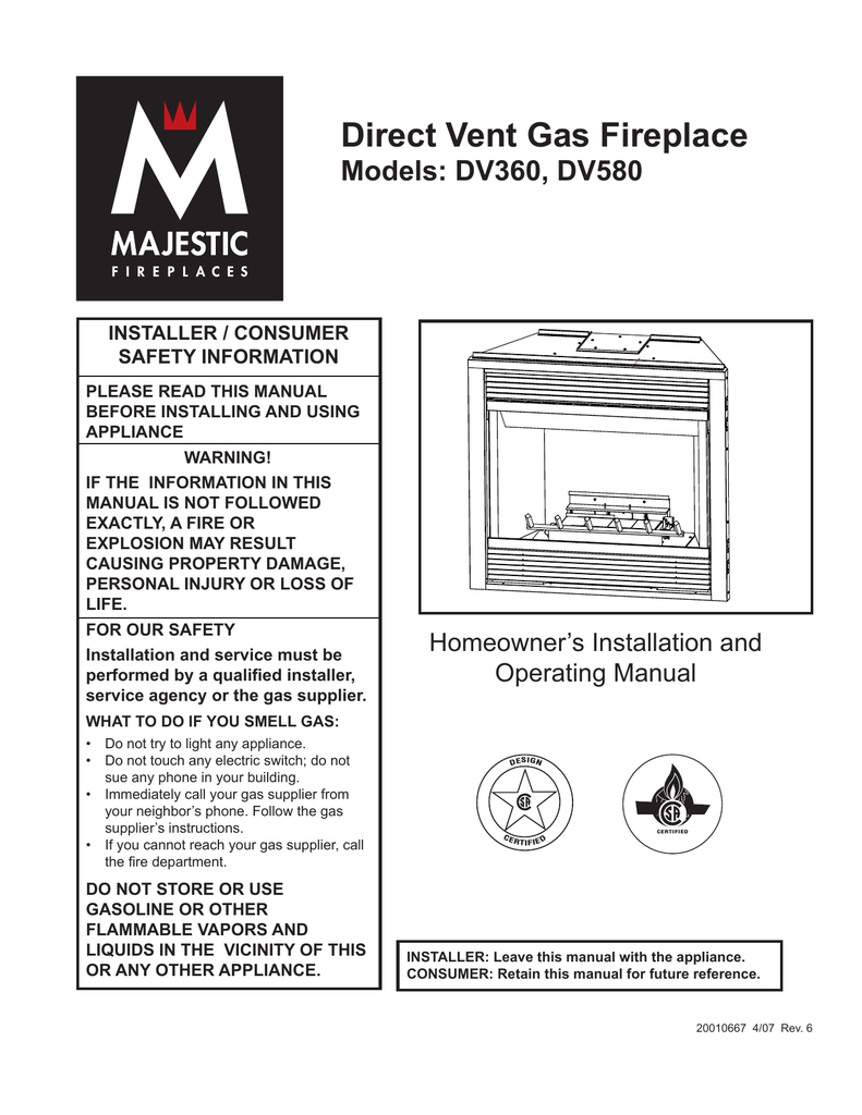 Majestic Gas Fireplace Parts Lovely Vermont Castings Dv360 Operating Instructions