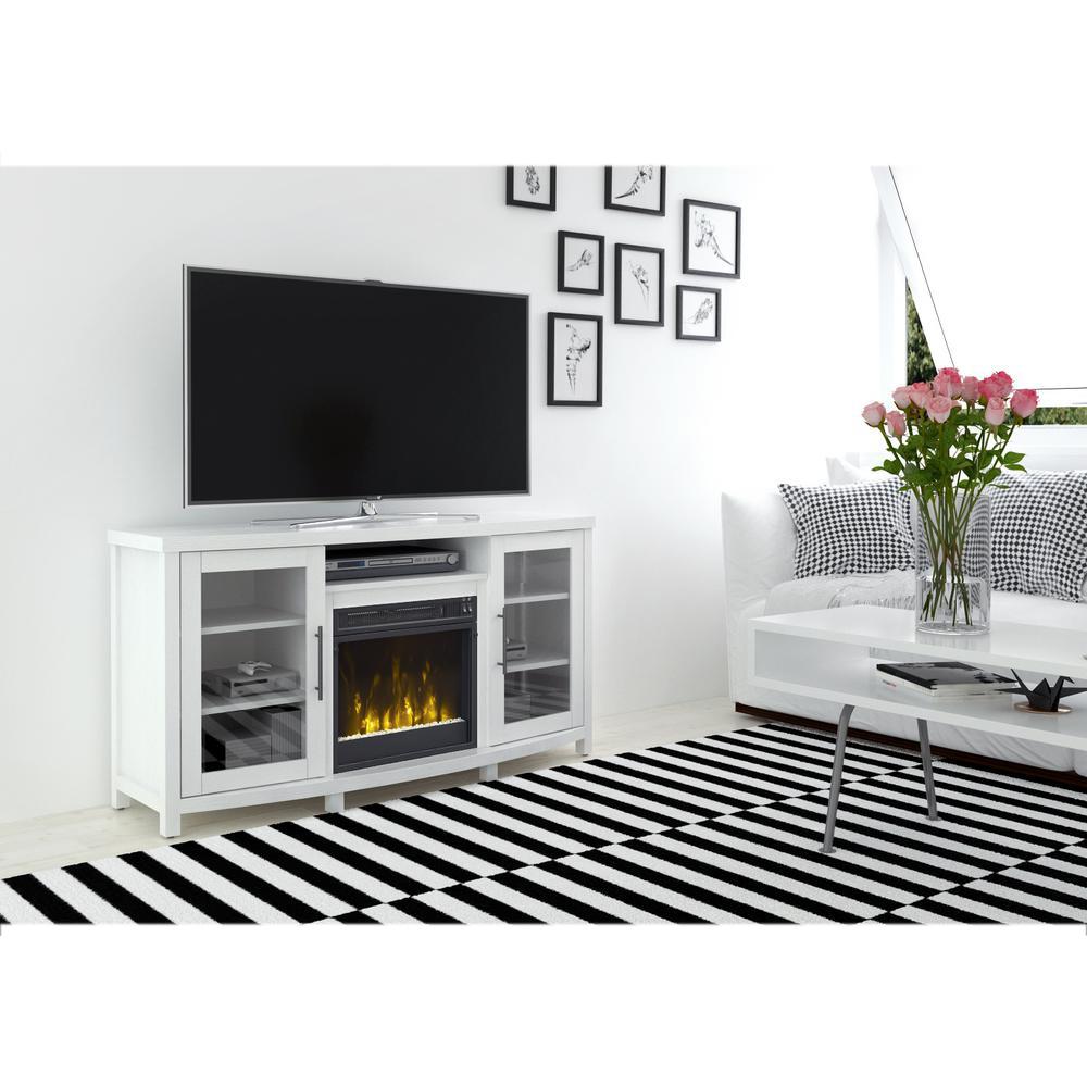 Marble top Tv Stand with Fireplace Awesome Rossville 54 In Media Console Electric Fireplace Tv Stand In White