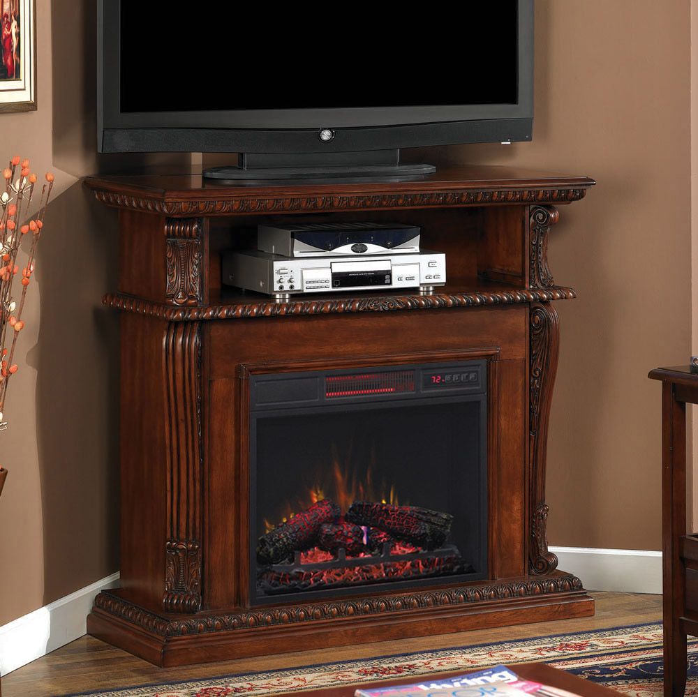 Corinth Wall or Corner Infrared Electric Fireplace Media 680d53b53e d046c6731a82b