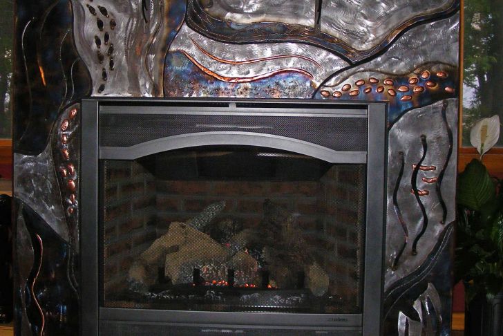 Metal Fireplace Surround Luxury Steel and Copper Metal Fireplace Surround