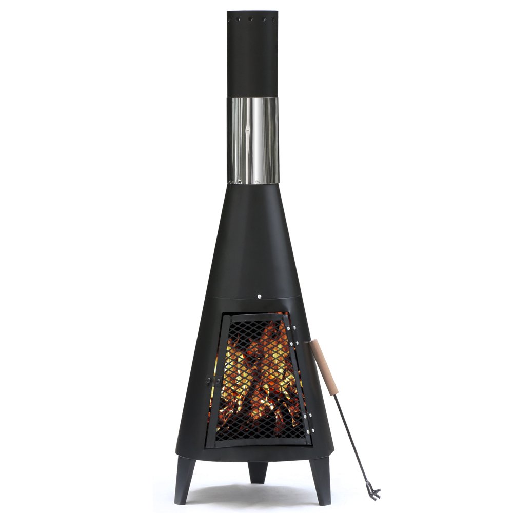 Metal Outdoor Fireplace with Chimney Beautiful Outdoortips 120cm Outdoor Garden Metal Chimenea Heater Chimney Log Wood Burner Fire Pit