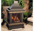 Metal Outdoor Fireplace with Chimney Fresh Sunjoy Amherst 35 In Wood Burning Outdoor Fireplace