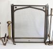Mid Century Fireplace tools Inspirational Antique S M Howes Pany Hammered Wrought Iron Fireplace Set andirons Fire Screen and Fireplace tools